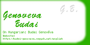 genoveva budai business card